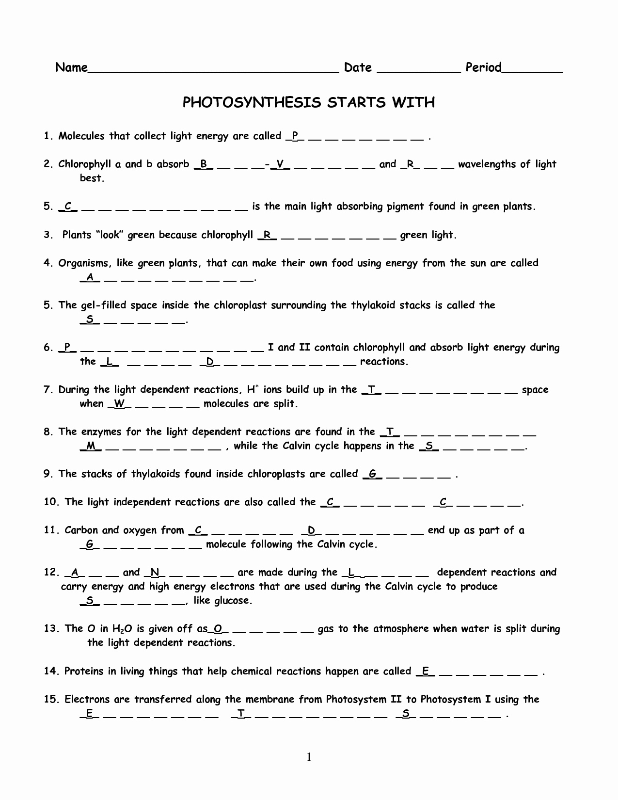 Photosynthesis Worksheet Answer Key Fresh 17 Best Of Synthesis Review Worksheet
