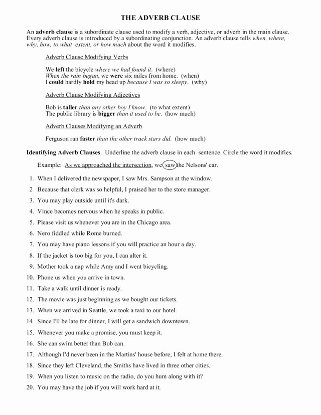 Phrase and Clause Worksheet Inspirational Grammargrammargrammar [licensed for Non Mercial Use