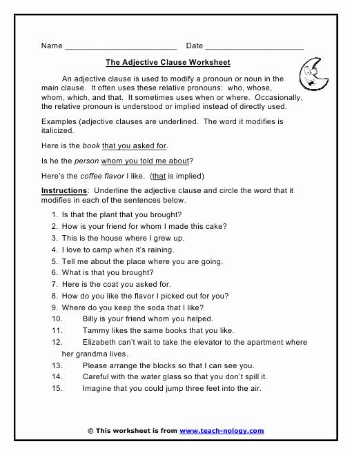 Phrase and Clause Worksheet Inspirational Lessons Tes Teach