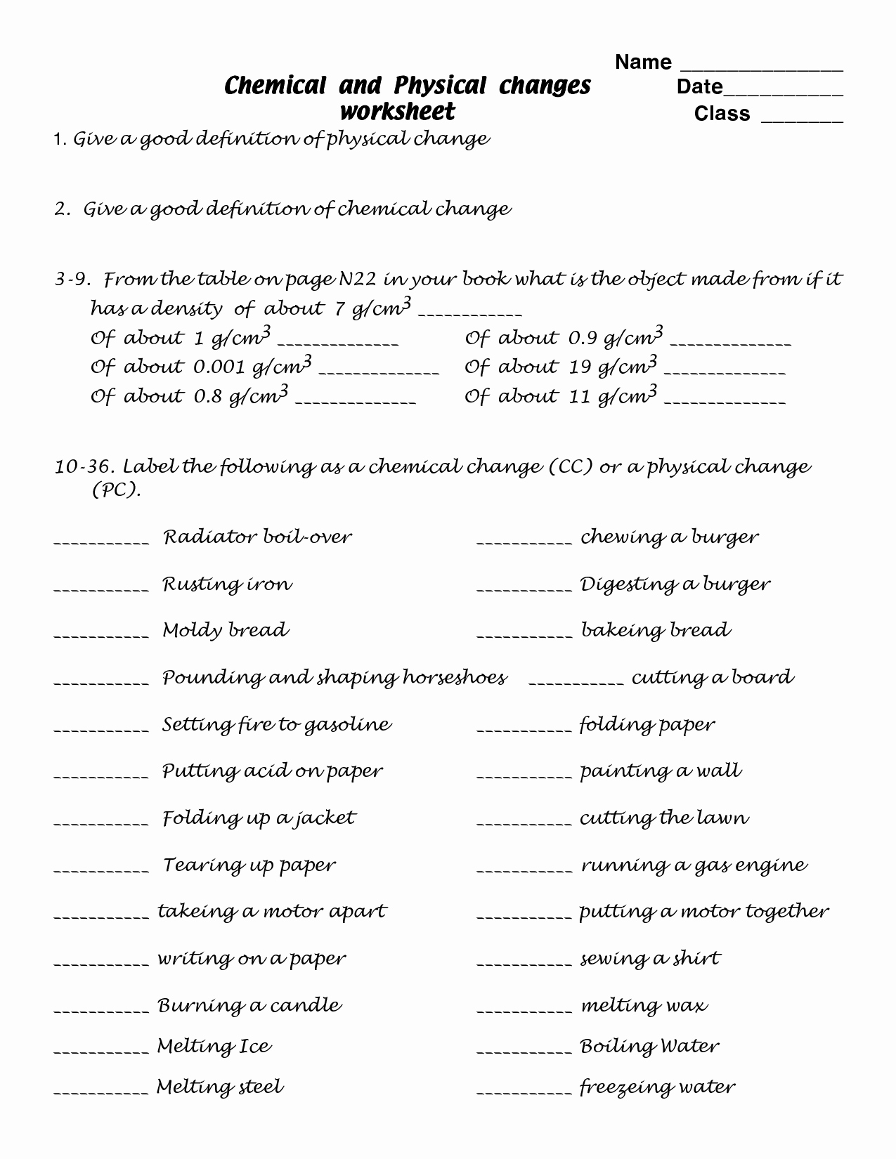 Physical and Chemical Change Worksheet New 17 Best Of Lifestyle Change Worksheet Phase