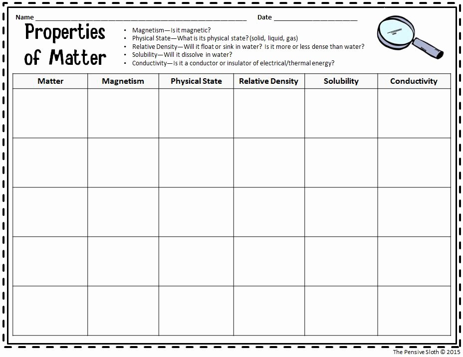 Physical Properties Of Matter Worksheet Luxury 5th Grade Properties Of Matter Daily Science Review