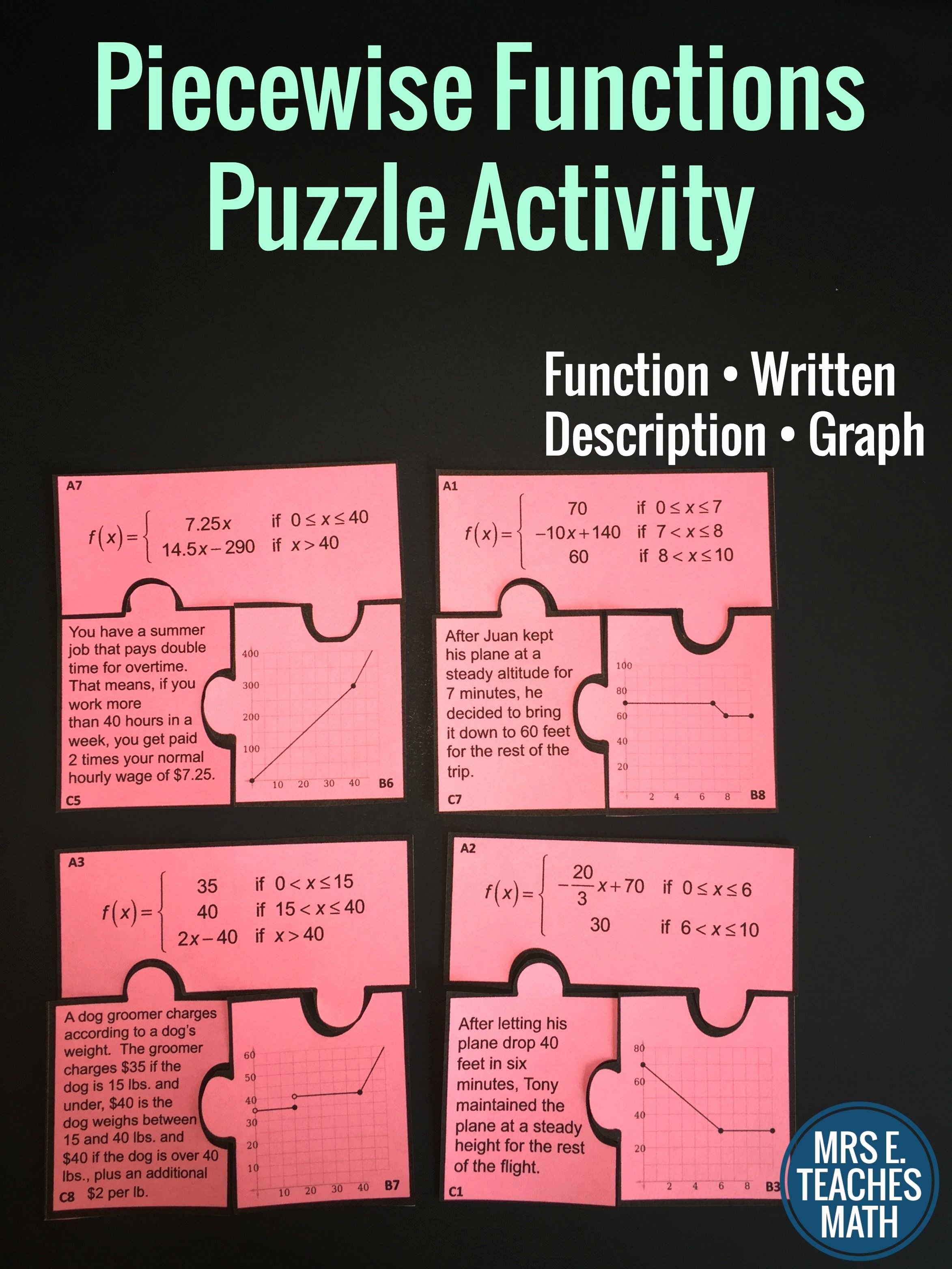 50 Piecewise Functions Worksheet Answer Key