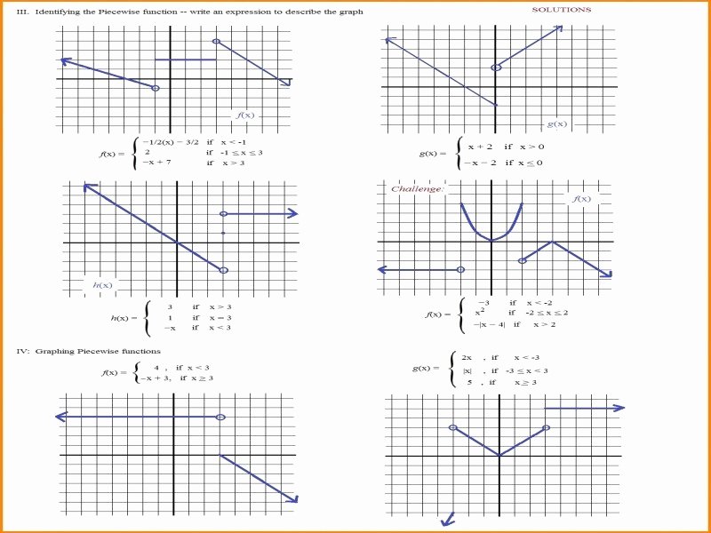 Piecewise Functions Worksheet Answer Key Elegant Worksheet Piecewise Functions Algebra 2 Answers Free