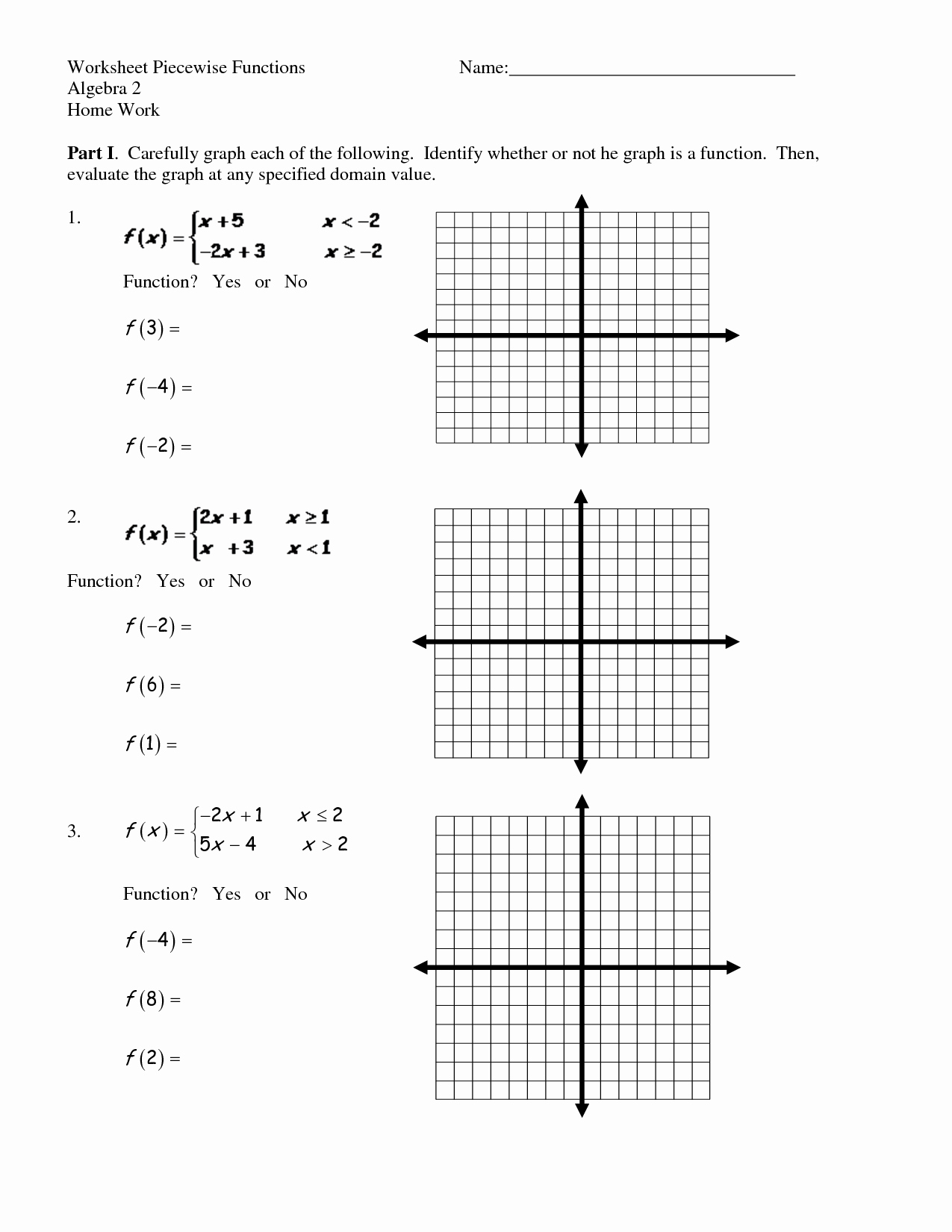 Piecewise Functions Worksheet Answer Key Lovely 12 Best Of Graph Linear Equations Worksheet Answers