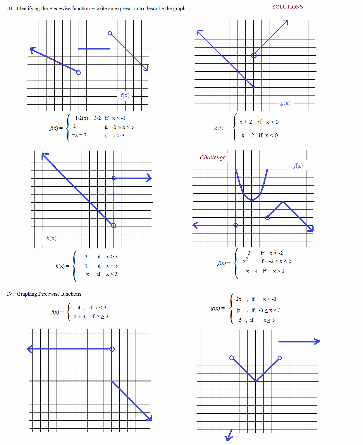 Piecewise Functions Worksheet Answer Key Lovely Math Plane Piecewise Functions &amp; F X Notation