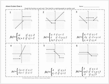 Piecewise Functions Worksheet with Answers Luxury Graphing Piecewise Defined Functions Walk Around Activity