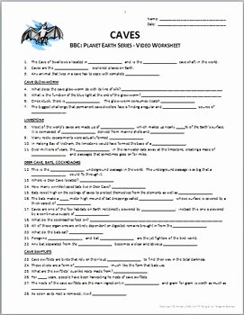 Planet Earth Freshwater Worksheet Answers Inspirational Planet Earth Caves Video Questions Worksheet Editable
