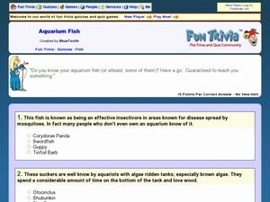 Planet Earth Freshwater Worksheet Answers Unique Aquarium Fish Quiz 3rd 6th Grade Worksheet