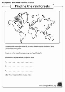 Planet Earth Freshwater Worksheet Elegant Finding the Rainforests Worksheet for 2nd 6th Grade