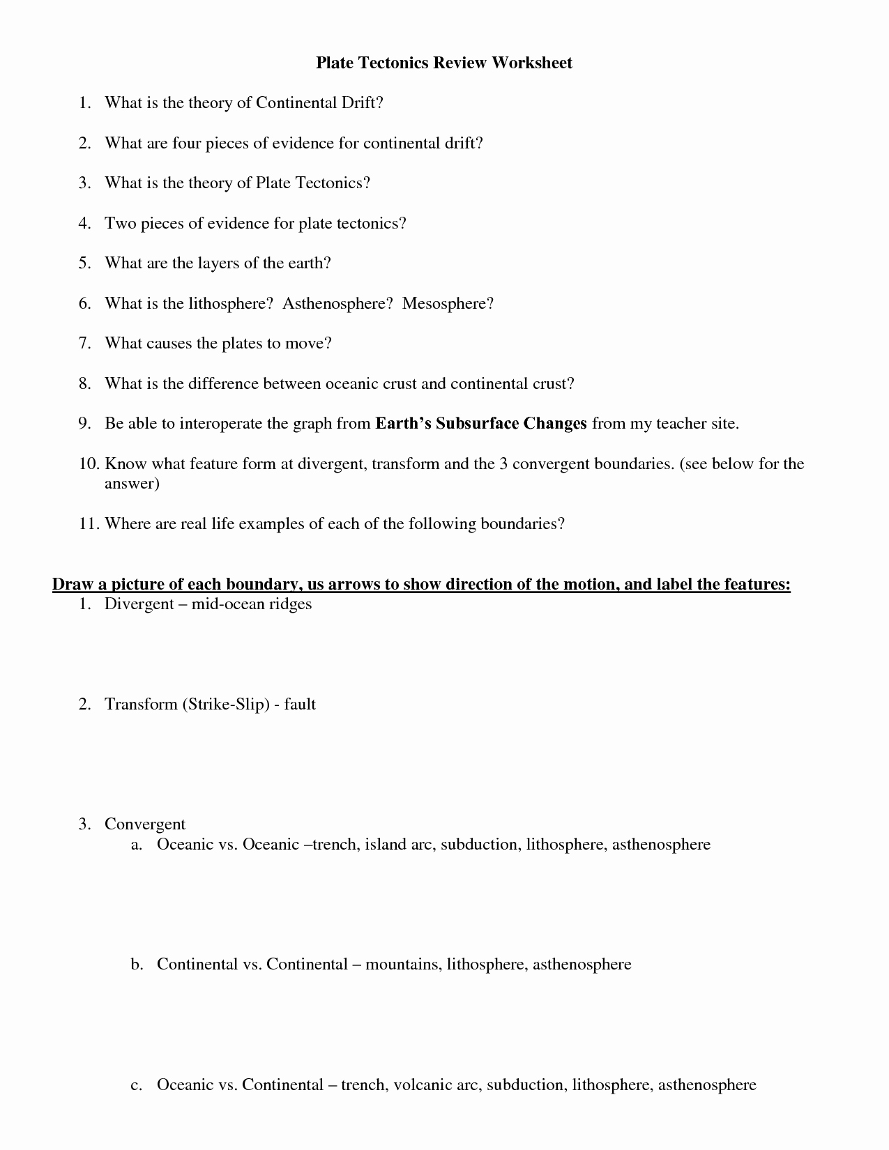 Plate Boundary Worksheet Answers Unique 11 Best Of Printable Wind Worksheets Plate