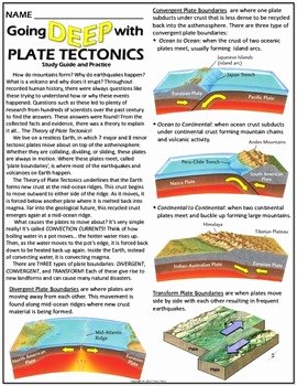 Plate Tectonic Worksheet Answers Inspirational Worksheet Plate Tectonics Study Guide and Practice by