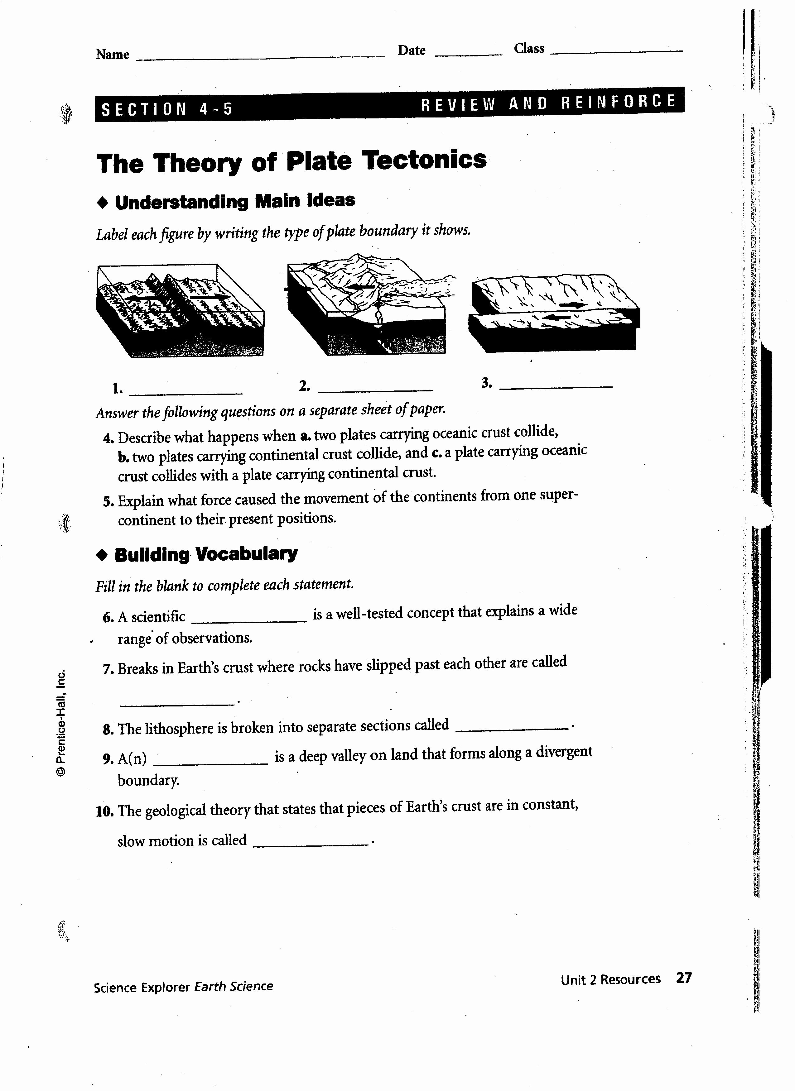 Plate Tectonics Worksheet Answer Key Lovely Worksheet Plate Tectonic Worksheet Grass Fedjp Worksheet