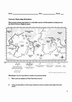 Plate Tectonics Worksheet Answers Beautiful Plate Tectonics Worksheet with Questions by the Sci Guy