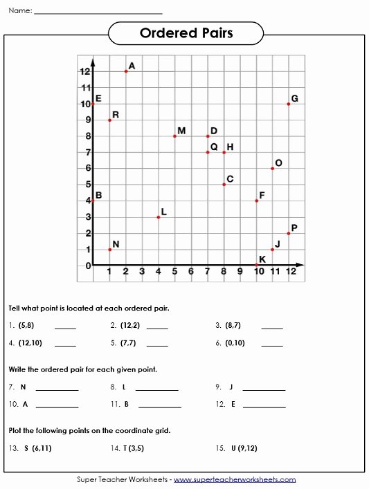 Plotting Points Practice Worksheet