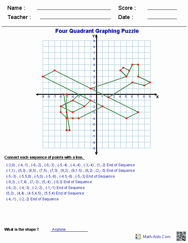 50 Plotting Points Worksheet Pdf