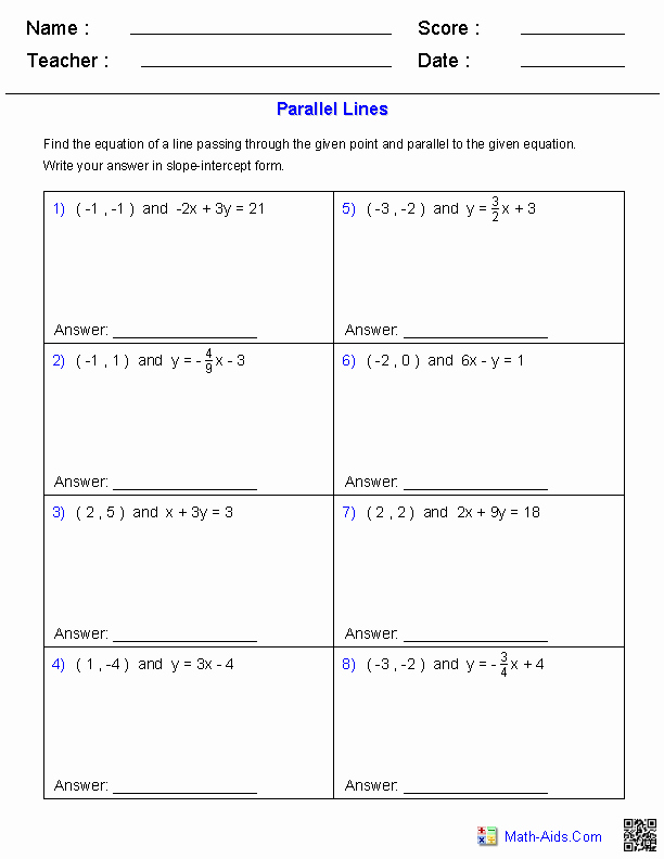 Point Slope form Practice Worksheet Fresh Geometry Worksheets
