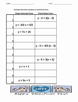Point Slope form Practice Worksheet New 12 Best Education Algebra 1 Pt Slope Images On Pinterest