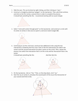 Points Of Concurrency Worksheet Answers Luxury Points Of Concurrency Chart