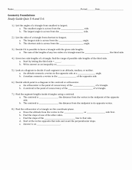Points Of Concurrency Worksheet Elegant Points Of Concurrency Chart