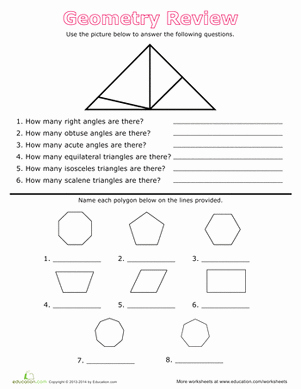 Polygon and Angles Worksheet Awesome Geometry Review Angles and Polygons
