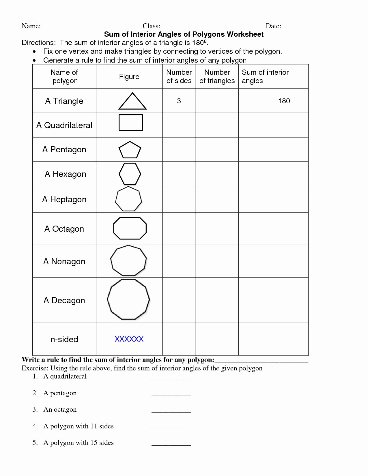 Polygon and Angles Worksheet Best Of Polygon Worksheets