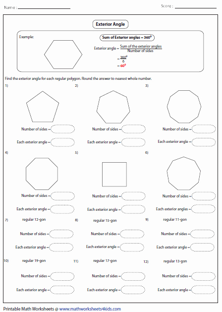 Polygon and Angles Worksheet Elegant Polygon Worksheets
