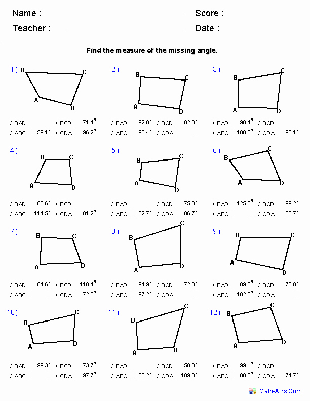 Polygon and Angles Worksheet Fresh Pin On area Of Polygons