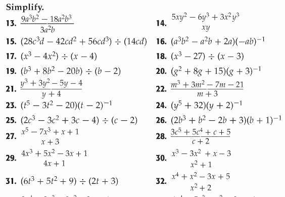 Polynomial Long Division Worksheet New Polynomials Worksheet