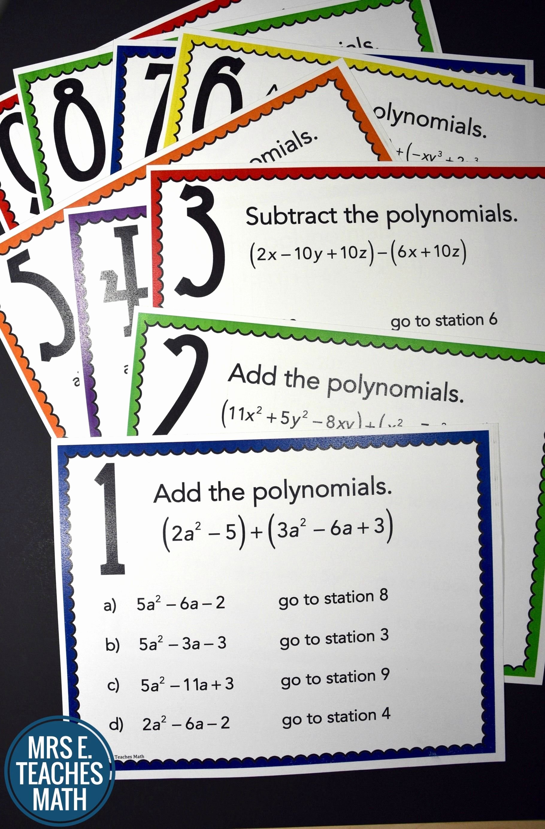 50 Polynomial Word Problems Worksheet