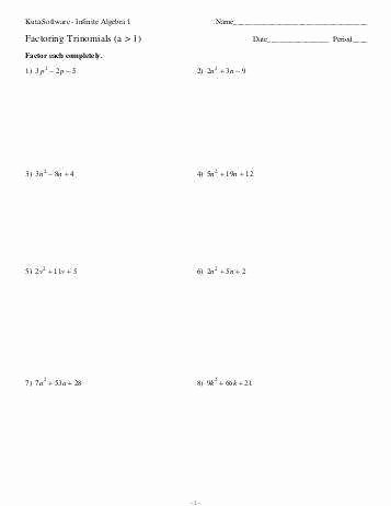 Polynomials Worksheet with Answers Awesome Factoring Polynomials Worksheet with Answers