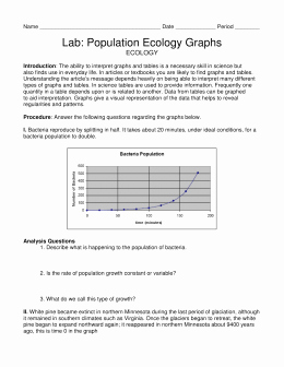 Population Ecology Graph Worksheet New Population Ecology Graph Worksheet