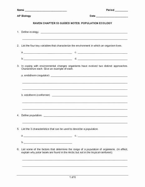Population Growth Worksheet Answers Best Of Ecology Worksheets