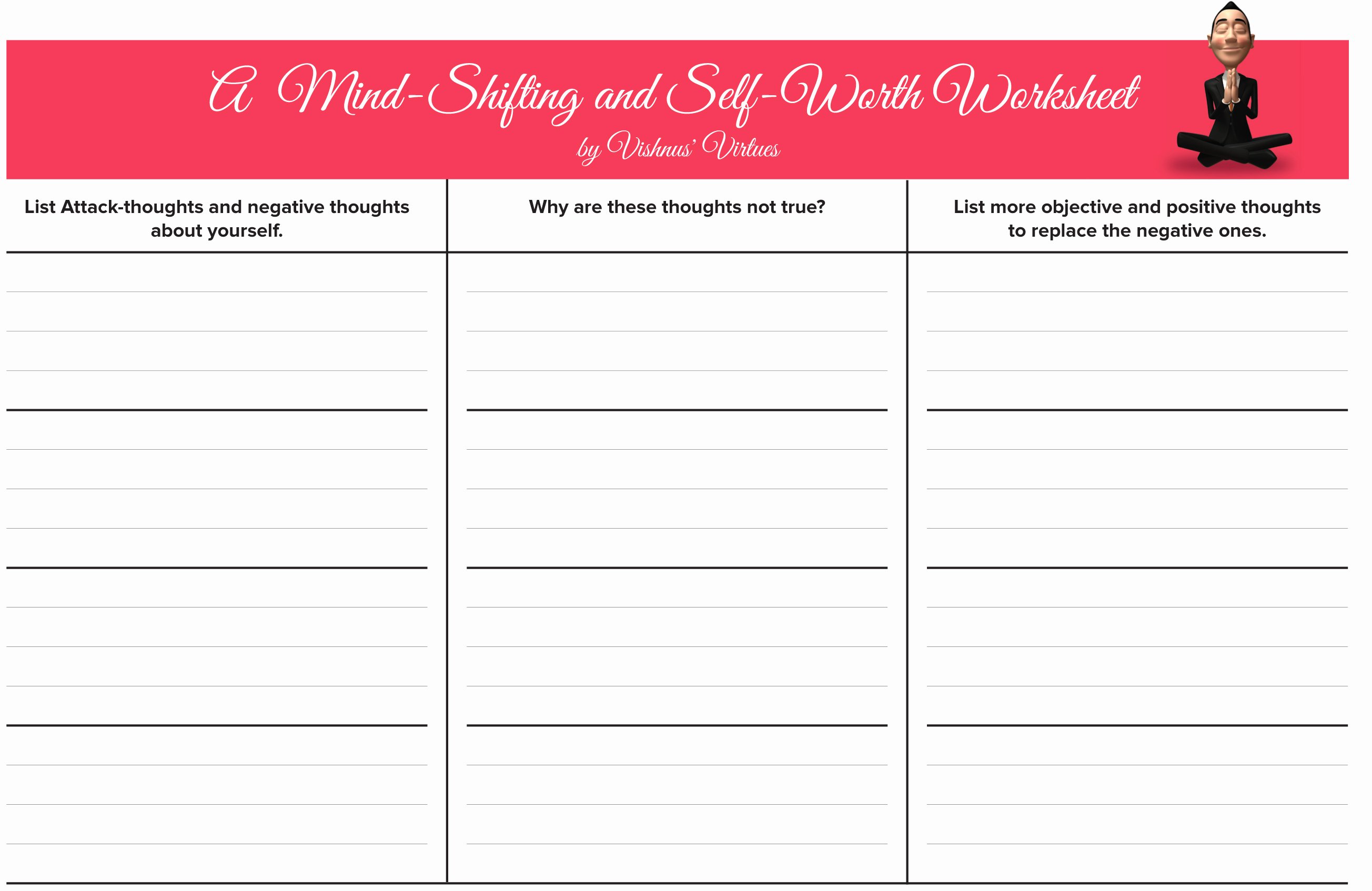 Positive Self Talk Worksheet Fresh A Powerful Practice to Increase Your Self Worth Boost