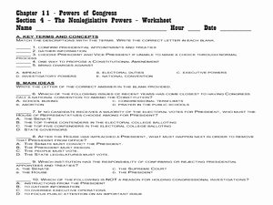 Powers Of Congress Worksheet Luxury Congress Lesson Plans &amp; Worksheets