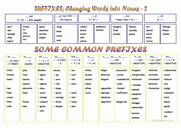 prefixes and suffixes worksheet best of prefixes and suffixes worksheet free esl printable of prefixes and suffixes worksheet