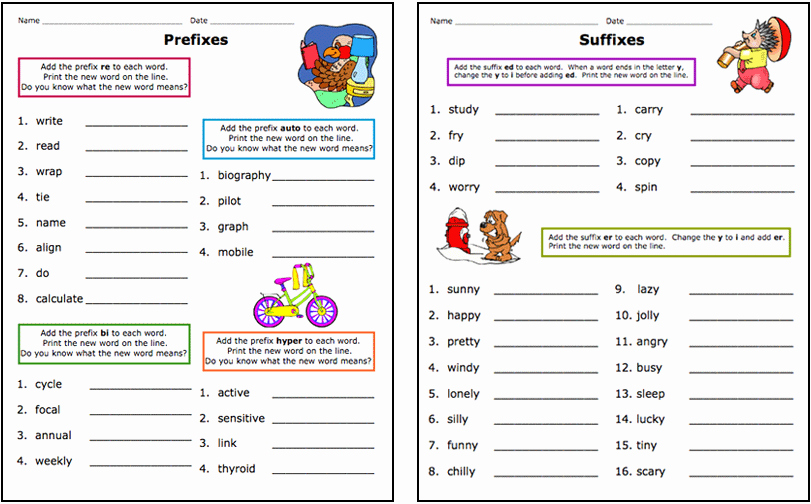 Prefixes and Suffixes Worksheet Fresh My English Pages Line Prefixes Suffixes Roots