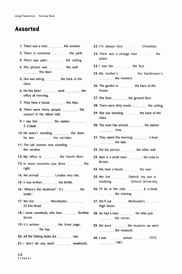 Prepositional Phrase Worksheet with Answers Fresh Preposition Worksheets 2nd Grade