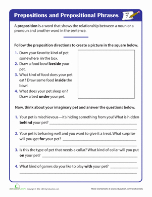 Prepositional Phrase Worksheet with Answers New Advanced Grammar Prepositions &amp; Prepositional Phrases