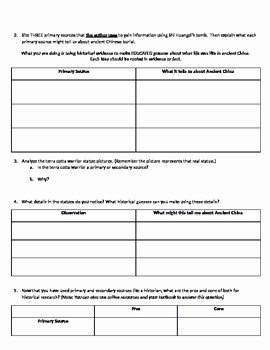 Primary and Secondary sources Worksheet Awesome Primary and Secondary sources Differentiated assignment
