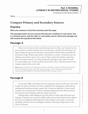 Primary and Secondary sources Worksheet Lovely Primary and Secondary source Worksheet Key Idaho State