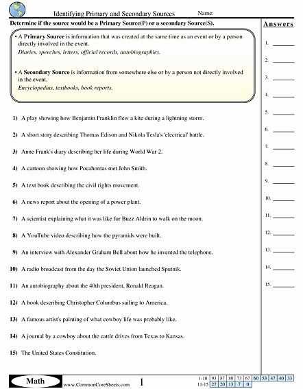 Primary and Secondary sources Worksheet Unique Best 20 Secondary source Ideas On Pinterest