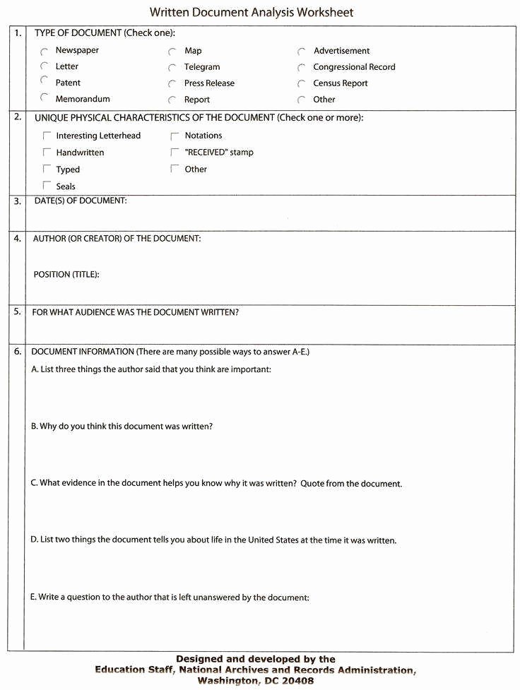 Primary And Secondary Sources Worksheet