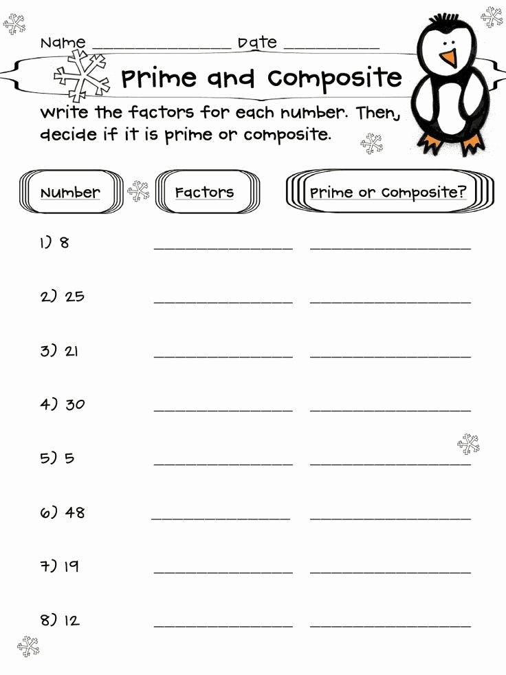 Prime and Composite Numbers Worksheet Beautiful Prime Posite Numbers Math Science