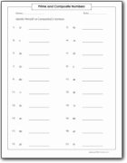 Prime and Composite Numbers Worksheet New Factors Worksheets