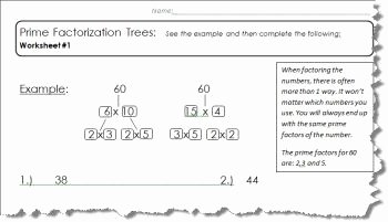 Prime Factorization Tree Worksheet Best Of Prime Factor Tree Worksheet 1 Of 5 Pdf and Answers