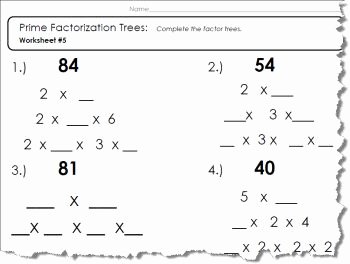 Prime Factorization Tree Worksheet Fresh Factor Tree Worksheets