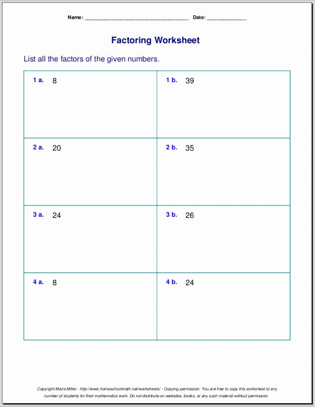 Prime Factorization Worksheet Pdf Inspirational Prime and Posite Numbers Worksheets 4th Grade