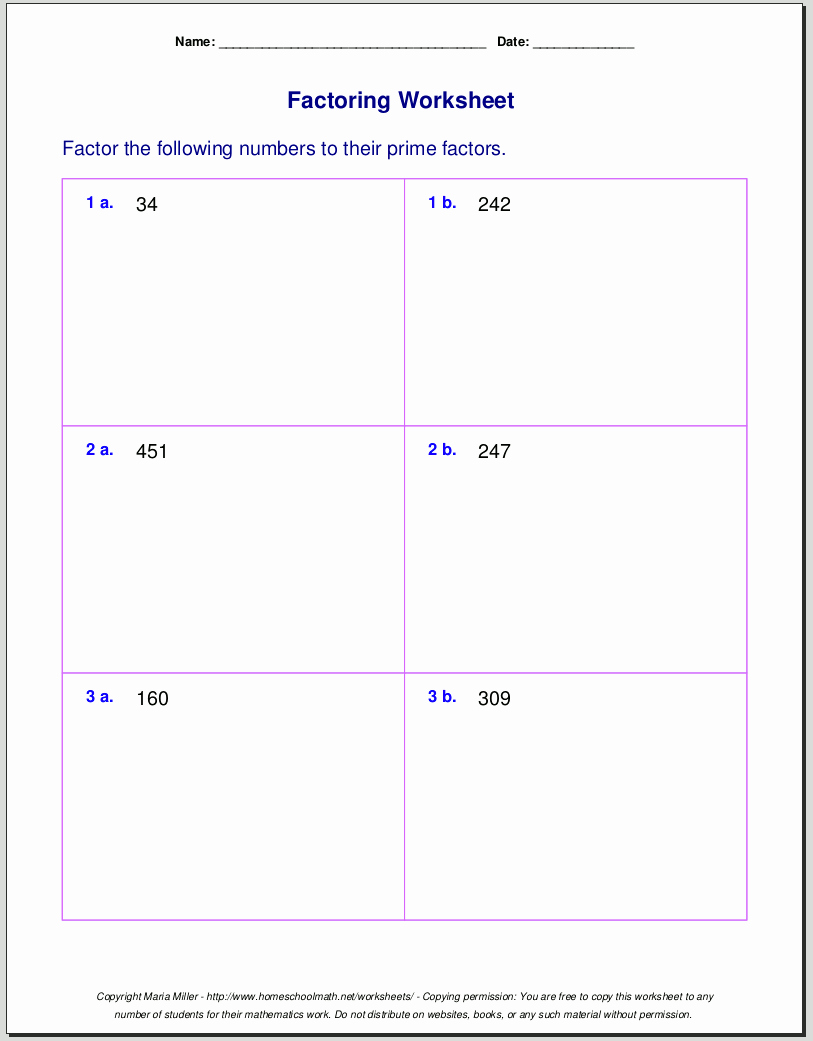 Prime Factorization Worksheet Pdf Luxury Free Worksheets for Prime Factorization Find Factors Of