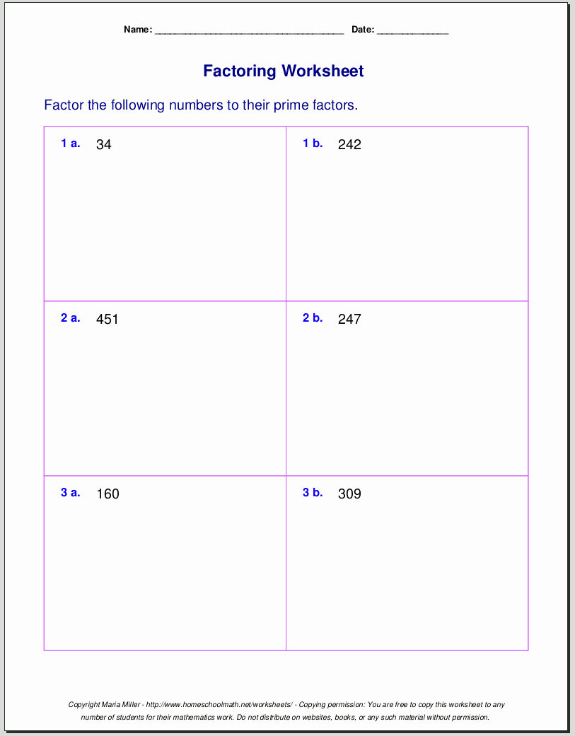 50 Prime Factorization Worksheet Pdf