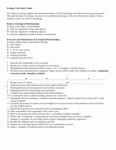 Principles Of Ecology Worksheet Answers Awesome Chapter 2 Principles Of Ecology